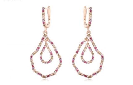 YK Beauty Rose Gold Large Huggie Drop earring