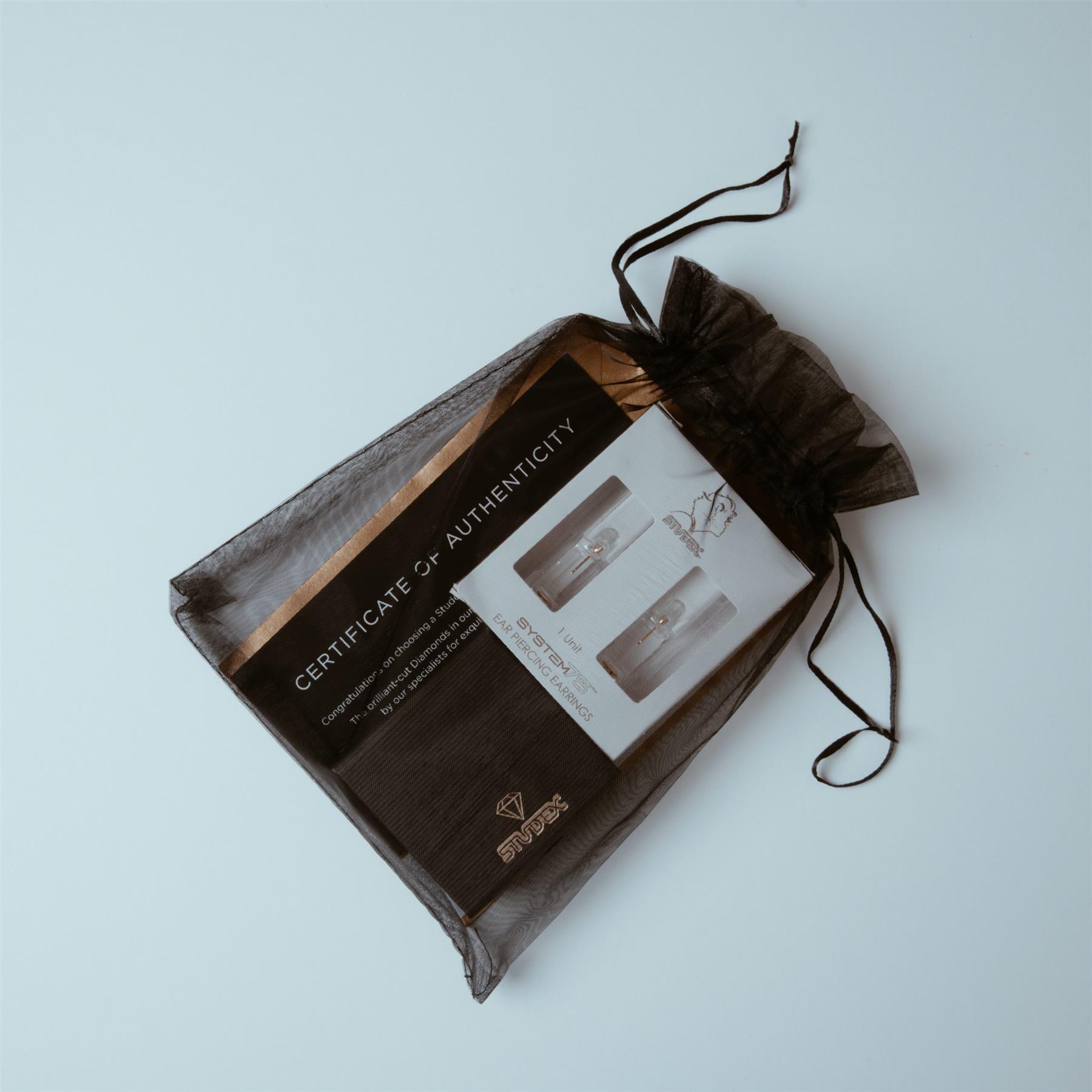 Studex 14ct Gold Tiffany Setting 5 Point Genuine Diamond Stud Earrings Tiffany Claw setting. Genuine 5 point Diamond. - Image 2