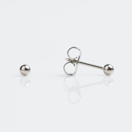 Elegant Studex Polished Titanium 3mm Ball Piercing Earrings for Sensitive Ears