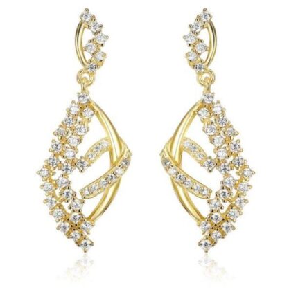 Elegant Gold Plated Sterling Silver Earrings with Vibrant Multi-Colour Stones for Every Occasion