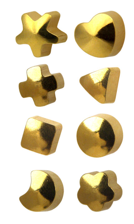 Studex Plus Regular Assorted Shapelites Crystal Gold Plated