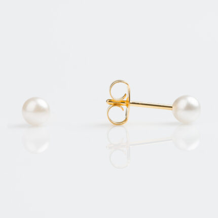 Hypoallergenic Studex Sensitive Gold Plated 4mm Pearl Stud Earrings