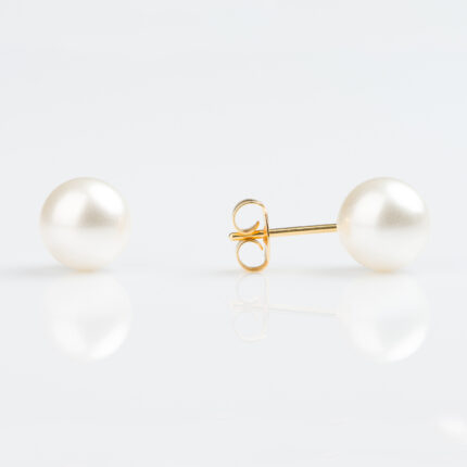 Hypoallergenic Studex Sensitive Gold Plated 8mm Pearl Earrings