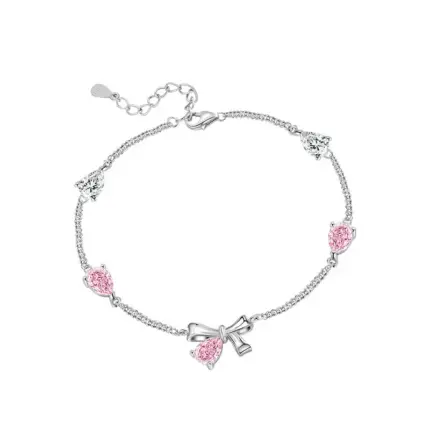 Elegant Gold-Plated Bow Pendant Necklace with Sparkling Stones for Timeless Sophistication