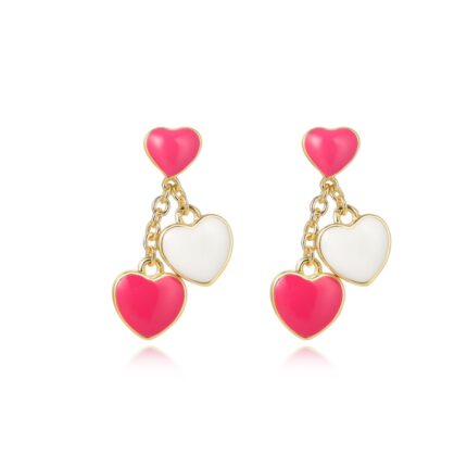 YK Beauty Heart Shaped Gold plated drop Earring For kids