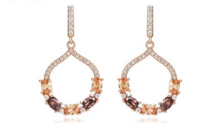 YK Beauty Rose Gold Huggie Drop earrings
