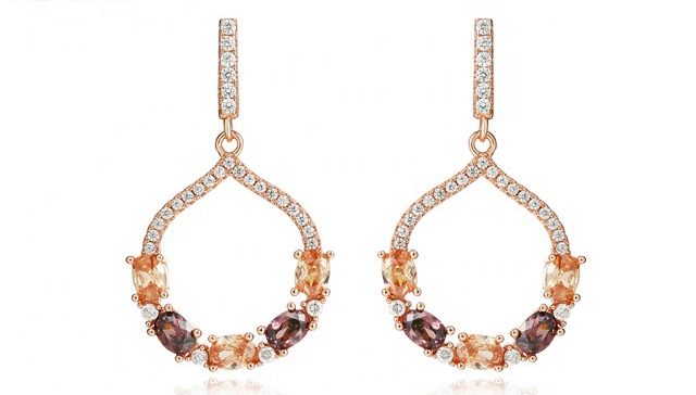 YK Beauty Rose Gold Huggie Drop earrings