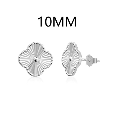 Elegant 925 Silver Rhodium-Plated Hoop Earrings - Timeless Fashion Gift