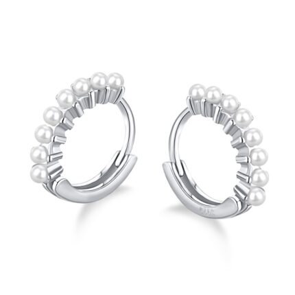 Yk Beauty Pearl Huggy Hoop Earrings - Elegance Redefined