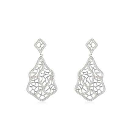 YK Beauty Sterling Silver Drop Earring Rhodium Plated