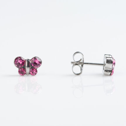 Studex Sensitive Stainless Butterfly October Rose Earrings