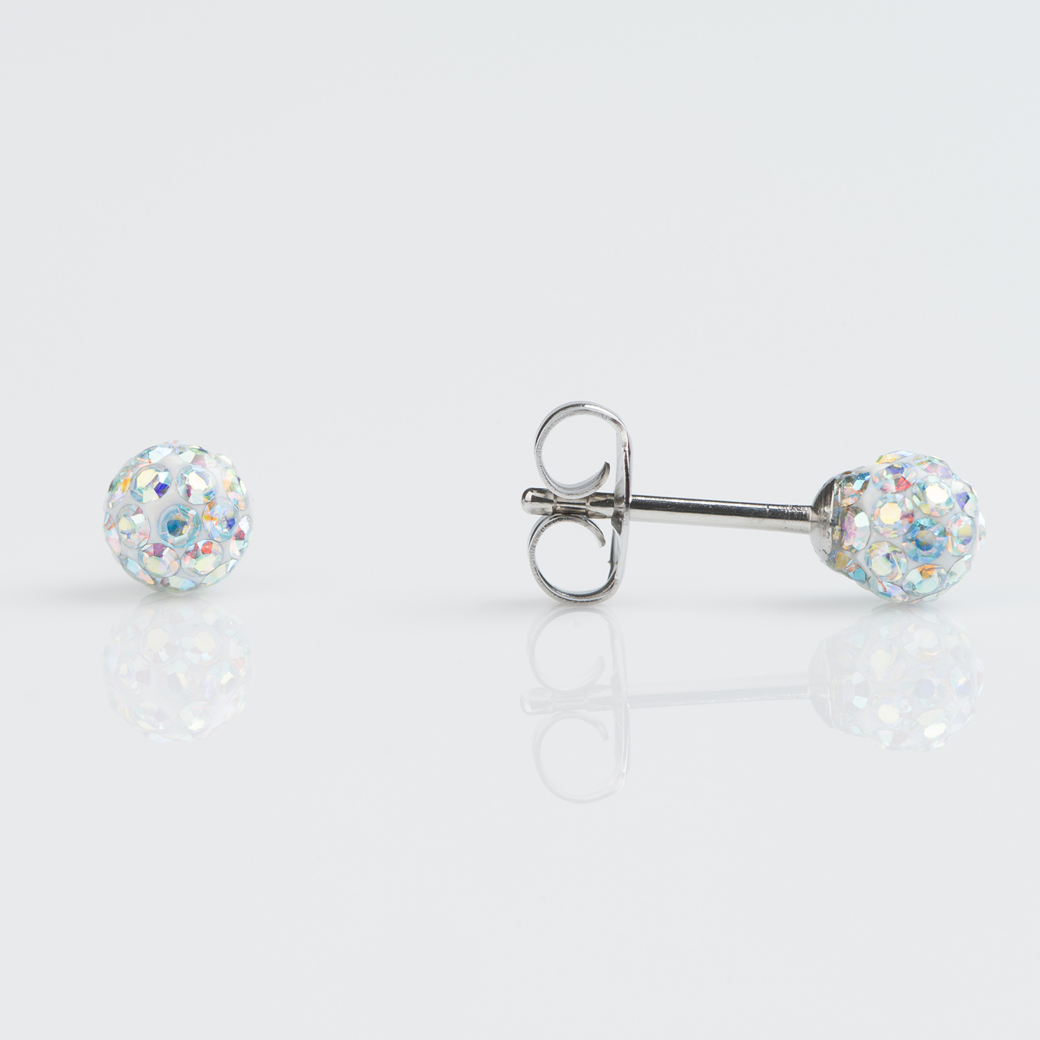 Studex Sensitive Stainless 4.5mm Fireball Ab Crystal Earrings