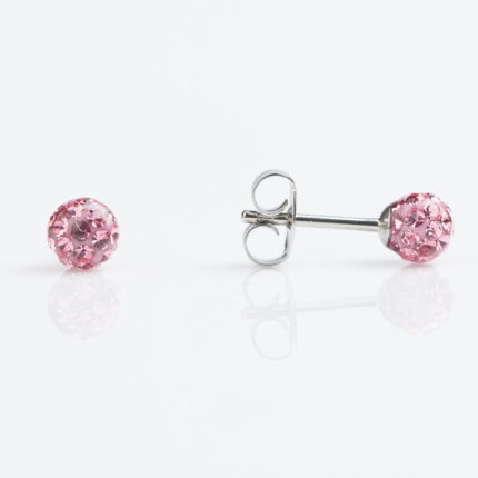 Studex Sensitive Stainless 4.5mm Fireball Light Rose Earrings
