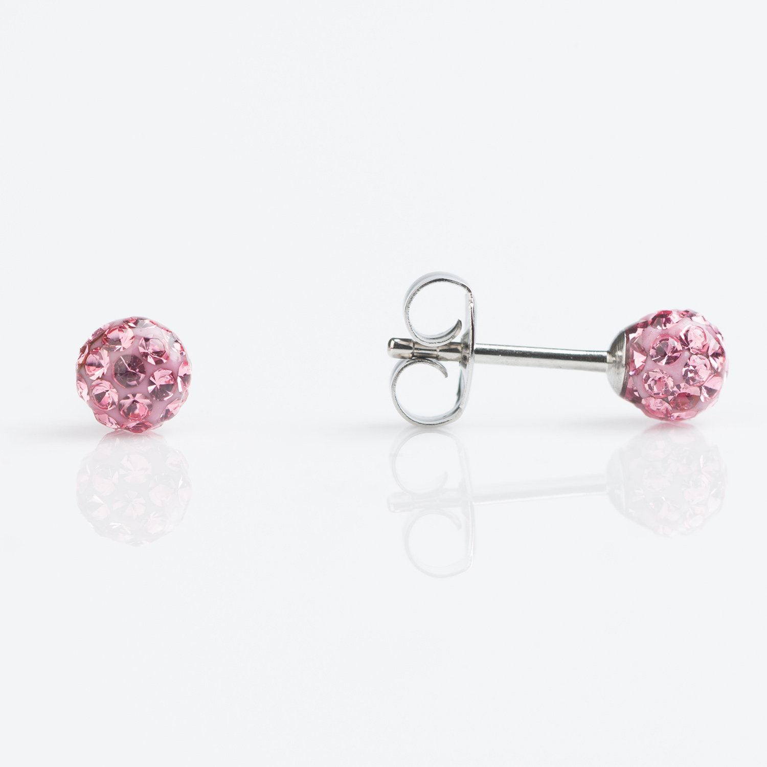 Studex Sensitive Stainless 4.5mm Fireball Light Rose Earrings