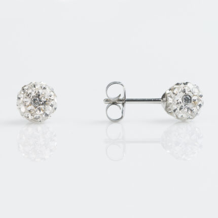 Studex Sensitive Stainless 6mm Fireball Crystal Stud Earrings