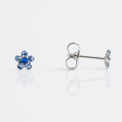 Studex Sensitive Stainless Daisy Stud Light Sapphire Sapphire  Earrings
