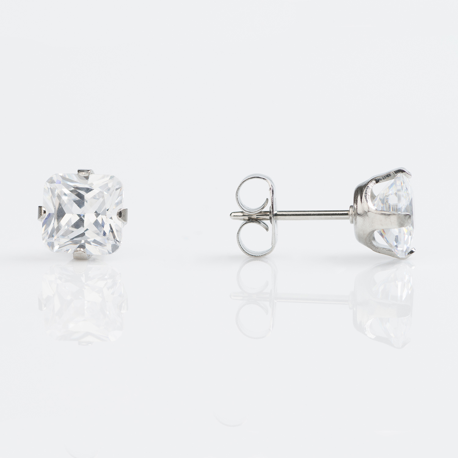 Studex Sensitive Stainless 6mm Cubic Zirconia Earrings