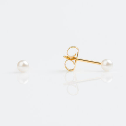 Studex Sensitive Gold Plated 3mm White Pearl Earrings