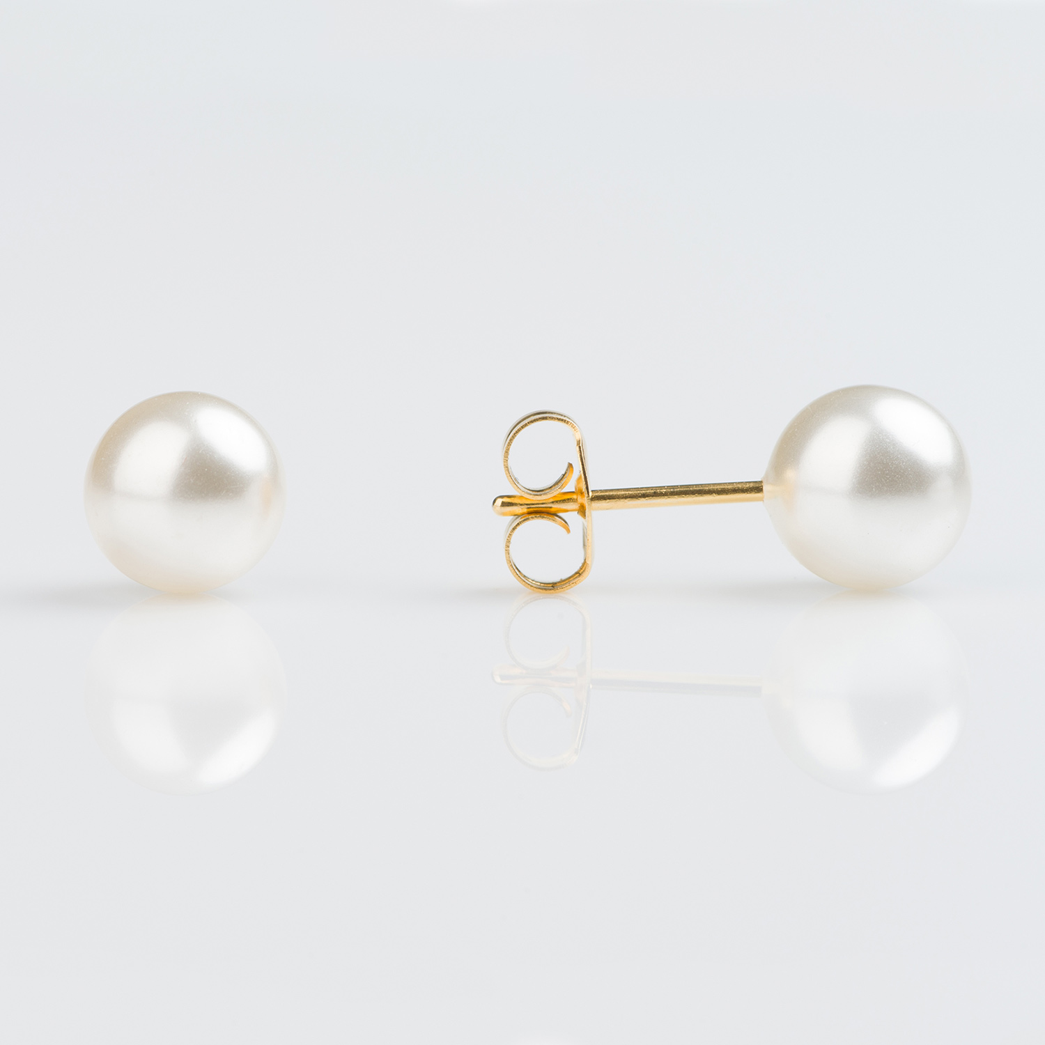 Studex Sensitive Gold Plated 7mm White Pearl Stud