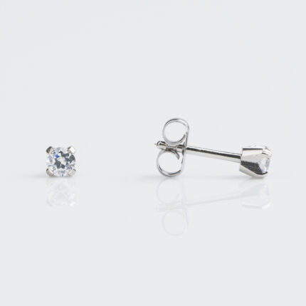 Studex Sensitive Stainless Tiff. 3mm Cubic Zirconia Stud Earrings