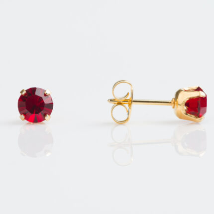 Studex Sensitive Gold Plated Tiff. 5mm January Garnet Earrings