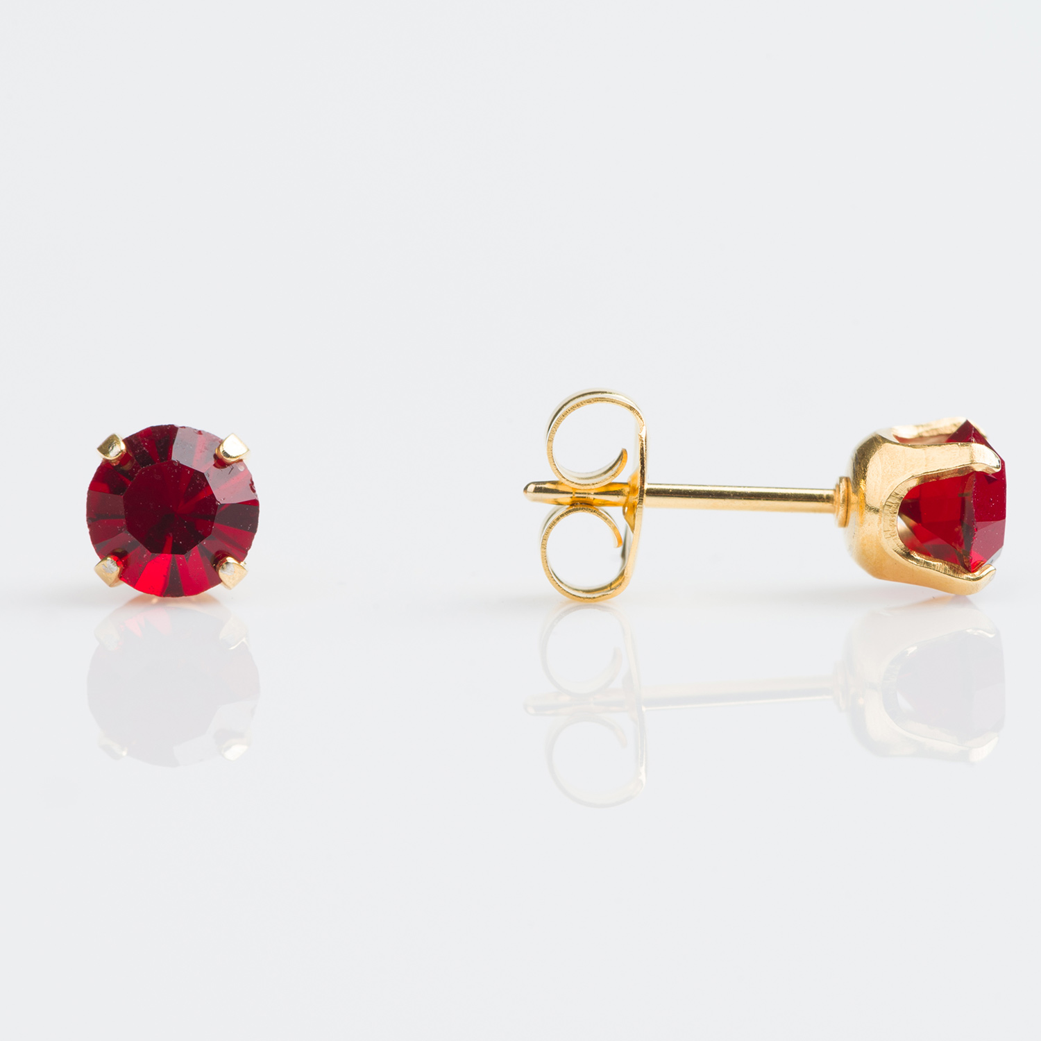 Studex Sensitive Gold Plated Tiff. 5mm January Garnet Earrings