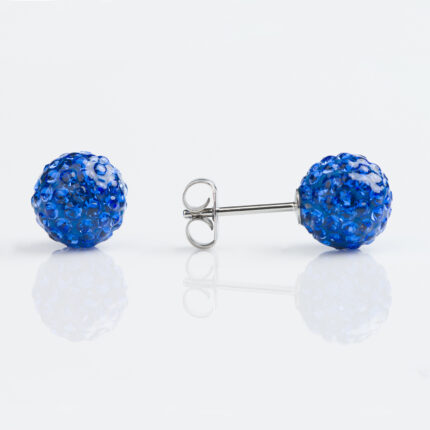 Studex Stainless 8mm Fireball Sapphire Stud Earrings