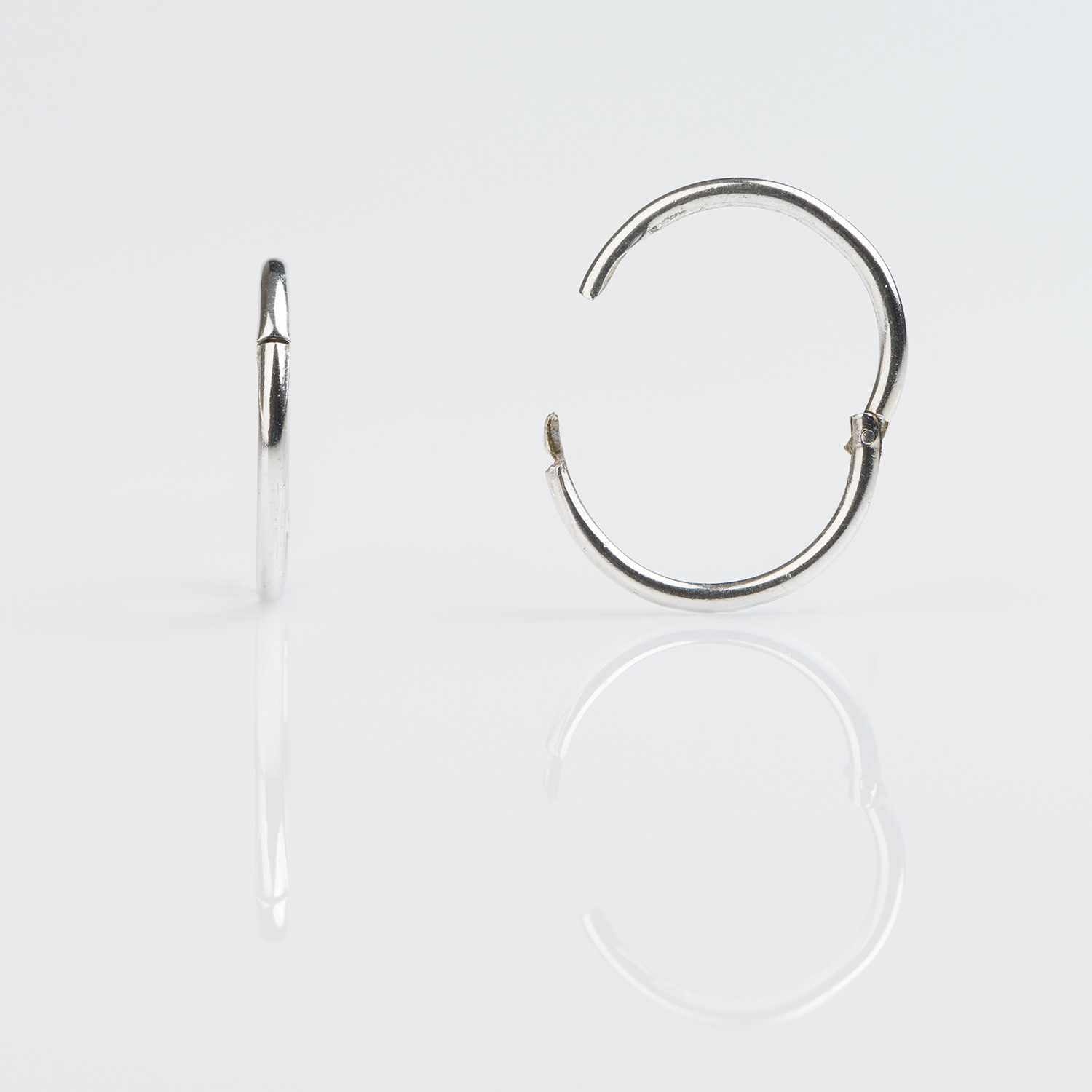 Studex Sensitive Silver 3/8 Hinged Hoop Earrings