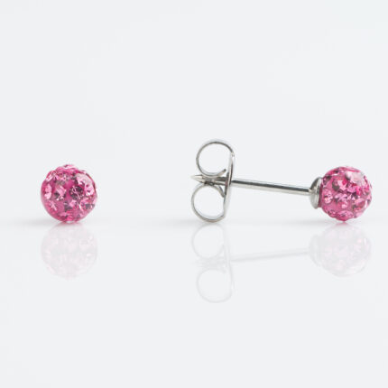 Studex Sensitive Stainless Steel 4.5mm Fireball Rose Earrings