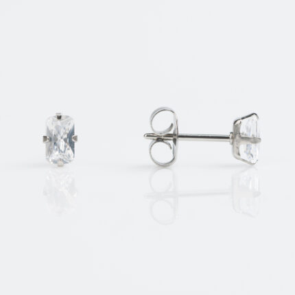 Studex Sensitive Stainless Steel 5X3mm Cubic Zirconia Earrings
