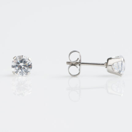 Hypoallergenic Studex Sensitive 5mm Cubic Zirconia Stud Earrings