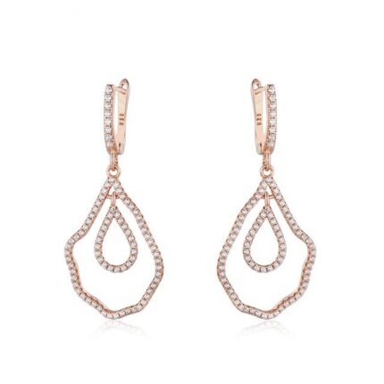 YK Beauty Rose Gold Plated Sterling Sliver Earrings