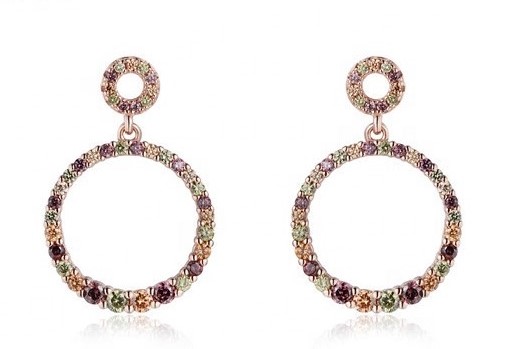 YK Beauty Rose Gold plated Round drop earring