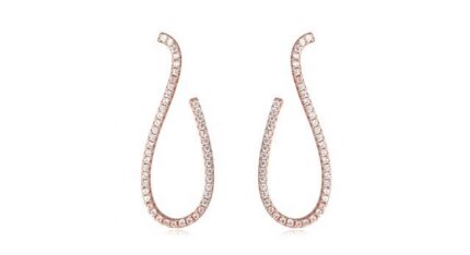 YK Beauty Rose Gold Plated silver stud Earrings