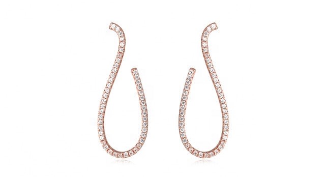 YK Beauty Rose Gold Plated silver stud Earrings