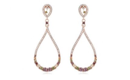 YK Beauty Adult Rose Gold Raindrop Earrings