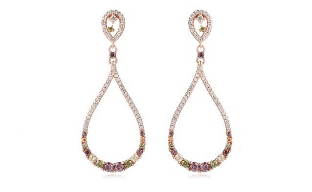 YK Beauty Adult Rose Gold Raindrop Earrings