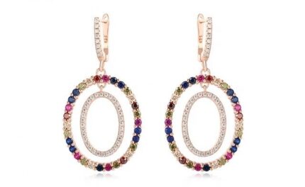 YK Beauty Gold plated Sterling silver over drop earrings