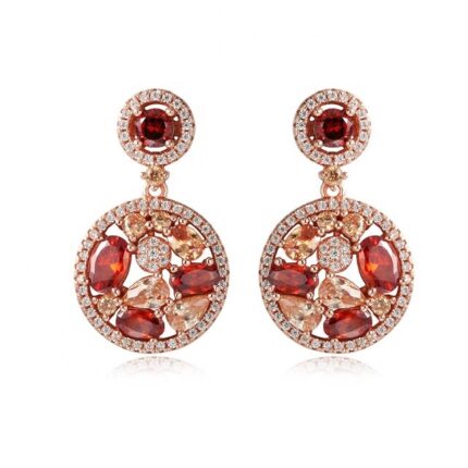 YK Beauty Stirling Silver Drop Earring with Gems