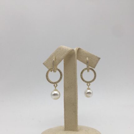Gold Plated Pearl Drop Earrings